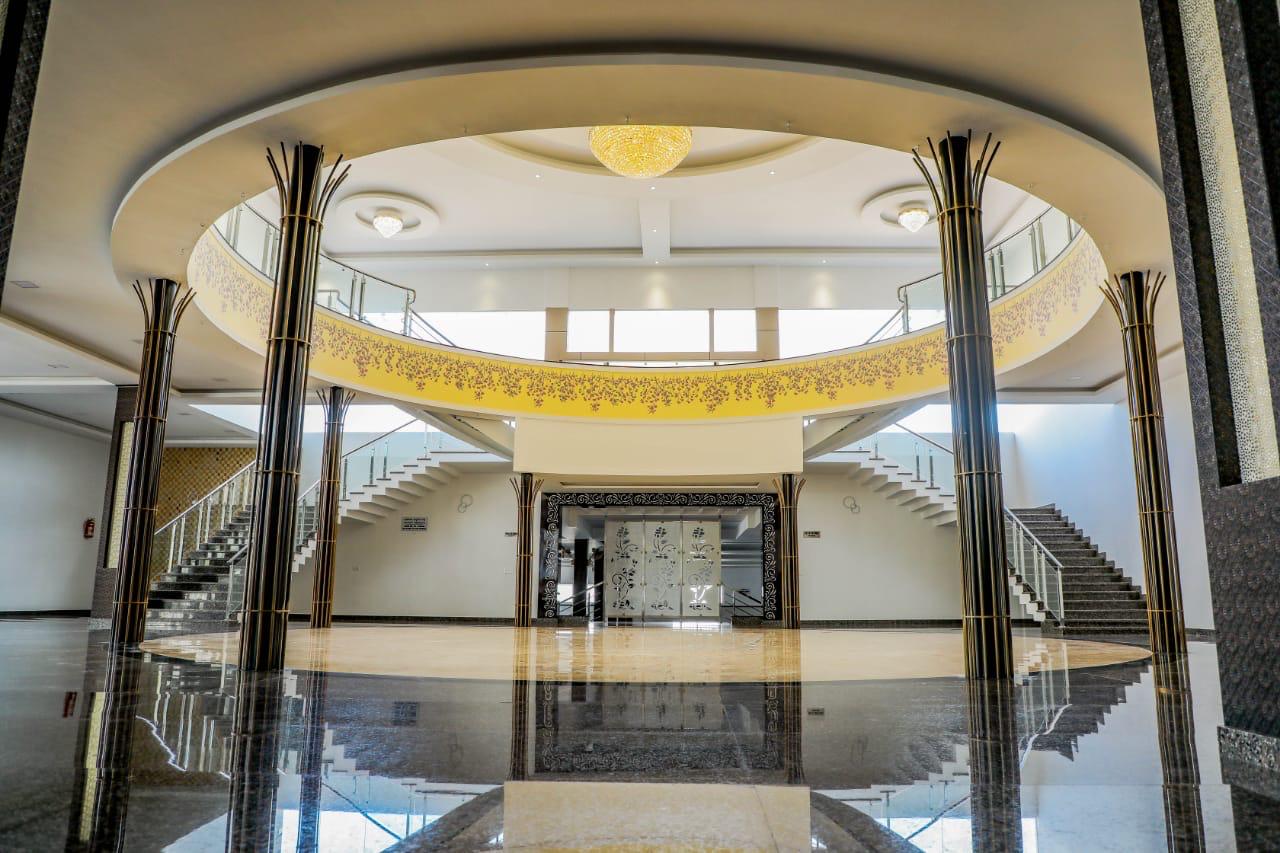 Signature reception lighting grid